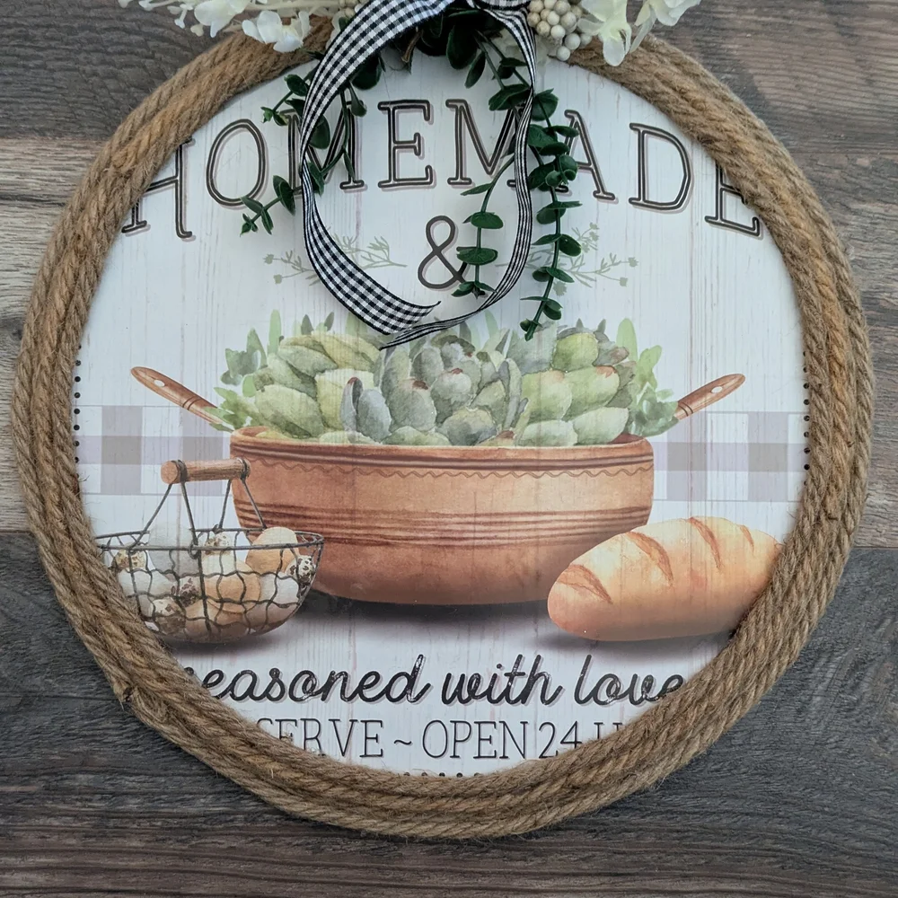 Rustic Kitchen Wall Decor with Rope Accent - Picture 5 of 13